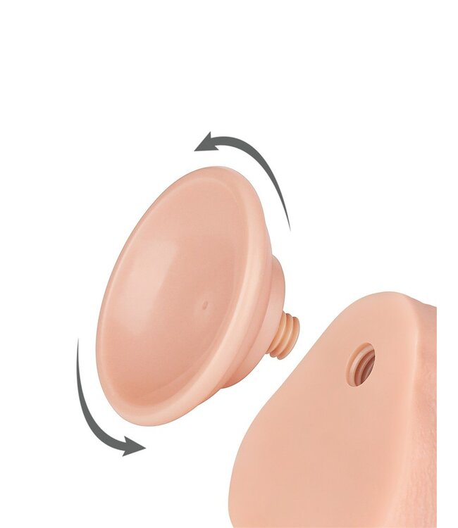 Rimba LoveToy - Aftrekbare dildo 20 cm (Ø 4 cm) - Nude