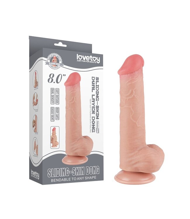 Rimba LoveToy - Glijdende Huid Dildo 20.8 cm (Ø 4 cm) - N