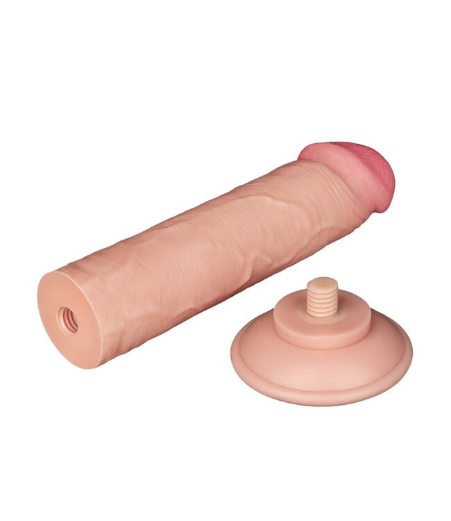 Rimba LoveToy - Glijdende Huid Dildo 20 cm (Ø 3.8 cm) - Nude