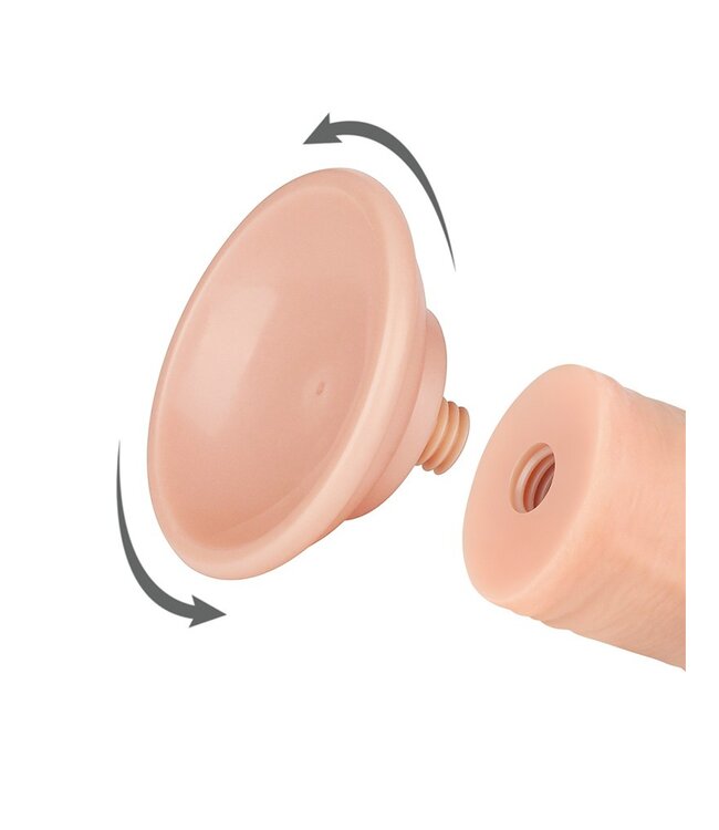 Rimba LoveToy - Glijdende Huid Dildo 20 cm (Ø 3.8 cm) - Nude