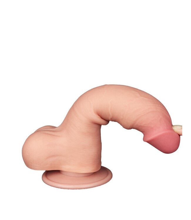 Rimba LoveToy - Glijdende Huid Dildo 20 cm (Ø 3.9 cm) - Nude