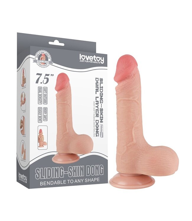 Rimba LoveToy - Aftrekbare dildo 19.5 cm (Ø 3.7 cm) - Nude