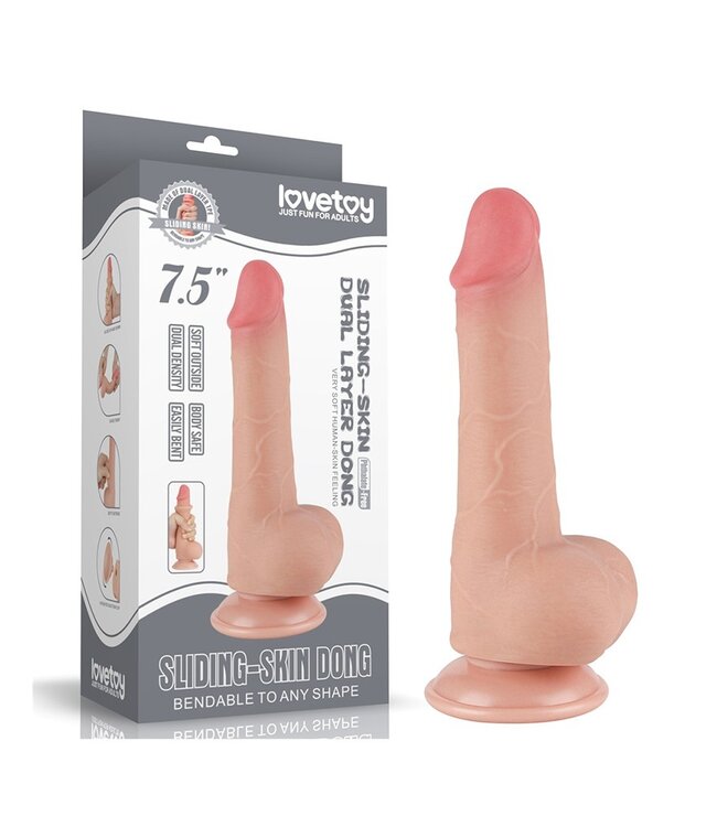 Rimba LoveToy - Aftrekbare dildo 19.5 cm (Ø 3.6 cm) - Nude