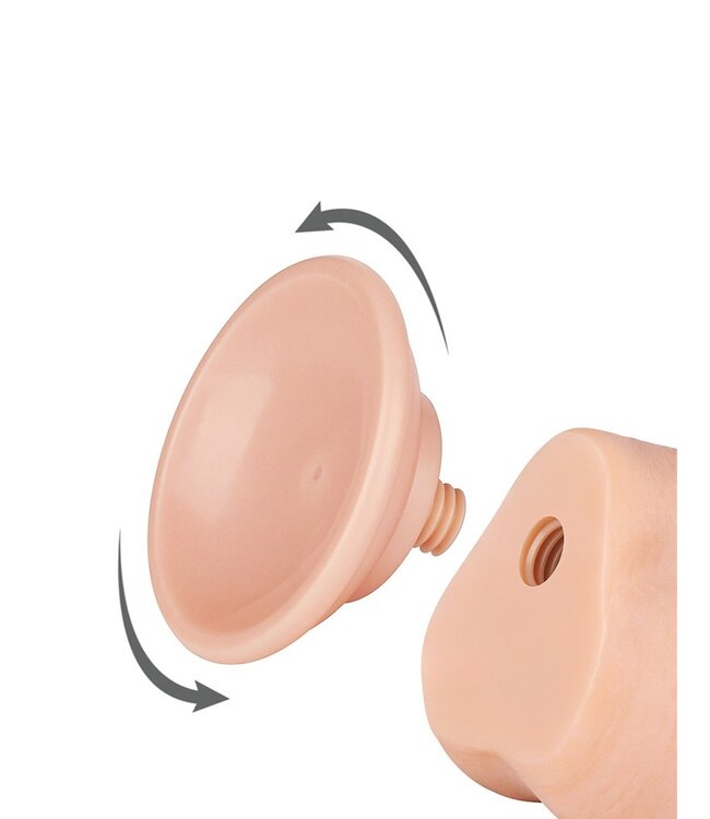 Rimba LoveToy - Aftrekbare dildo 19.5 cm (Ø 3.6 cm) - Nude