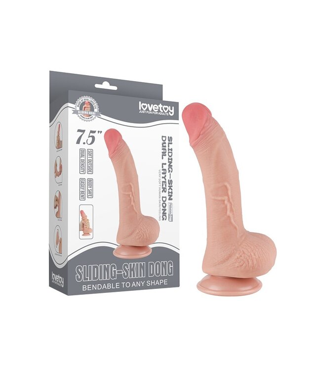 Rimba LoveToy - Aftrekbare dildo 19.5 cm (Ø 3.5 cm) - Nude