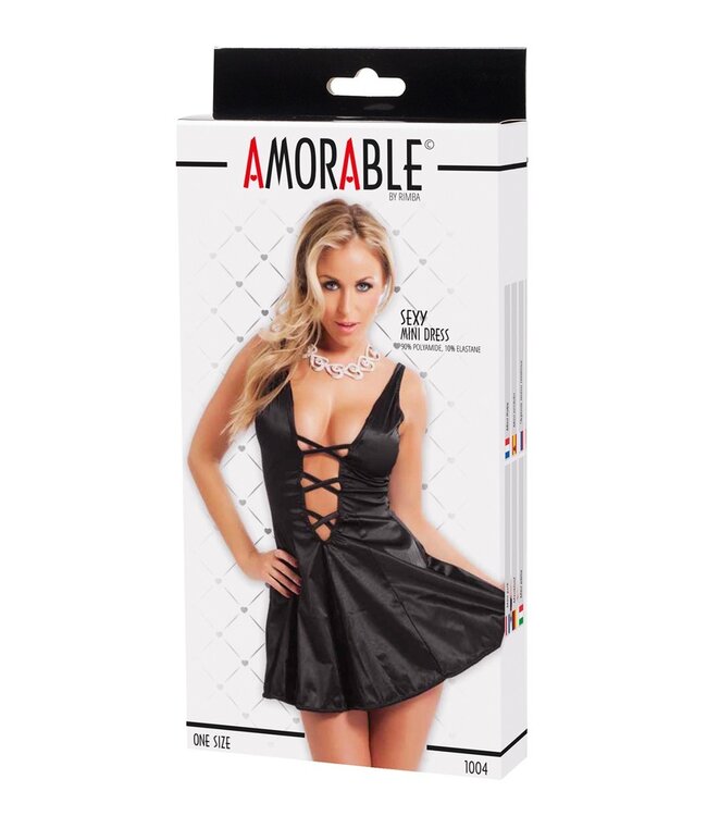 Rimba Amorable by Rimba - Mini Jurk -  One Size - Zwart