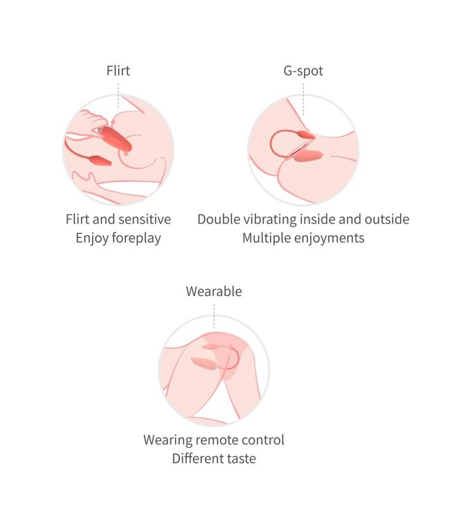Rimba Viotec - Flora - Draagbare Vibrator met Appbediening - Goud & Wijnrood