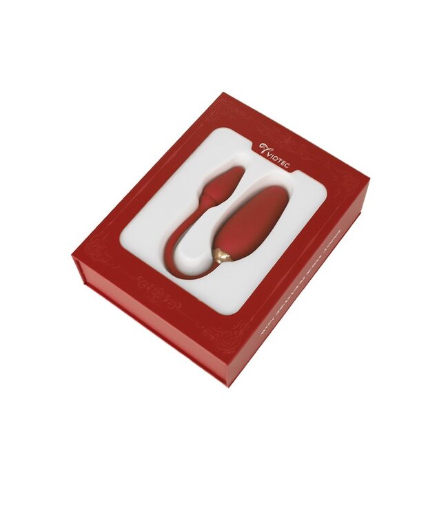 Rimba Viotec - Flora - Draagbare Vibrator met Appbediening - Goud & Wijnrood