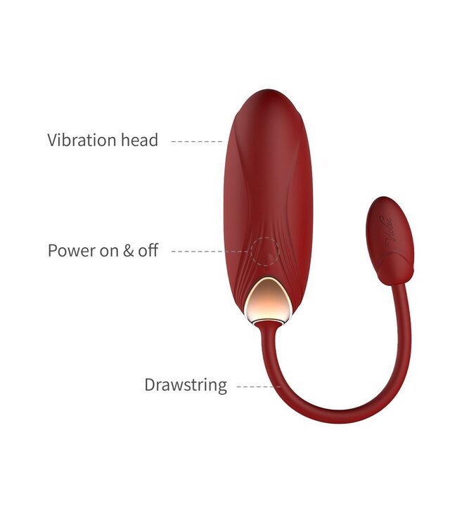 Rimba Viotec - Oliver Pro - Draagbare Vibrator met Appbediening - Goud & Wijnrood