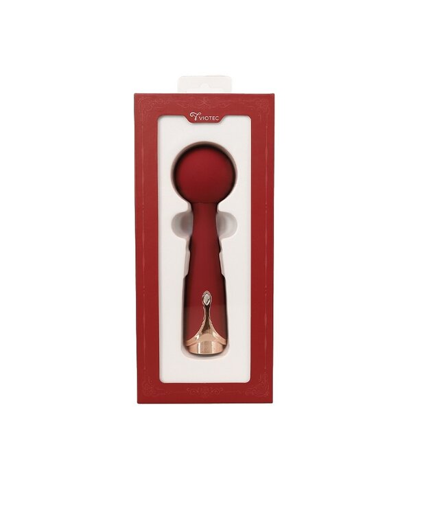 Rimba Viotec - Firelick - Mini Wand Vibrator - Goud & Wijnrood