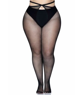 Leg Avenue Strappy crotchless tights +