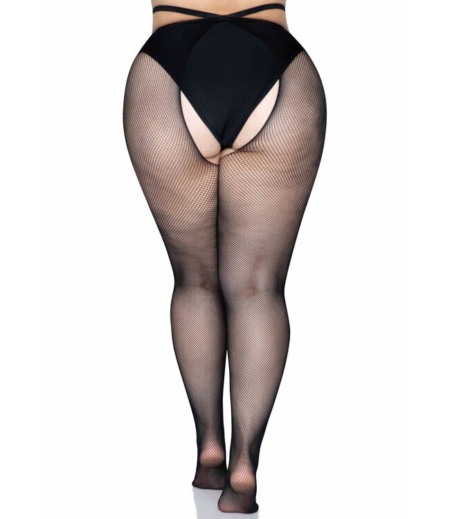 Leg Avenue Strappy crotchless tights +