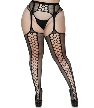 Leg Avenue Lace up backseam stockings +