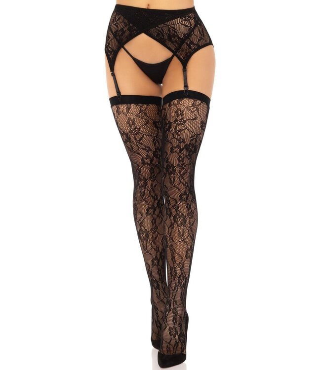 Leg Avenue Lace thigh highs & garterbelt