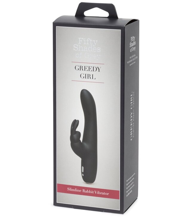Fifty Shades of Grey Greedy Girl Rechargeable Slimline Rabbit Vibrator