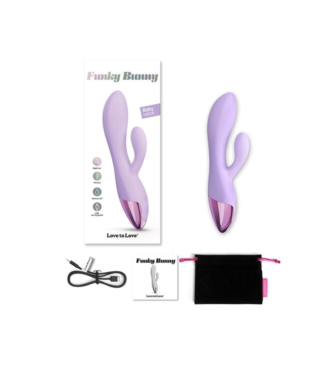 Rimba Love to Love - Funky Bunny - Rabbit Vibrator - Mauve