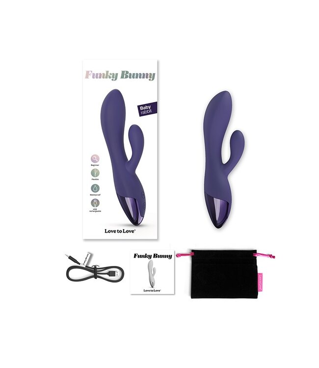Rimba Love to Love - Funky Bunny - Rabbit Vibrator - Indigo
