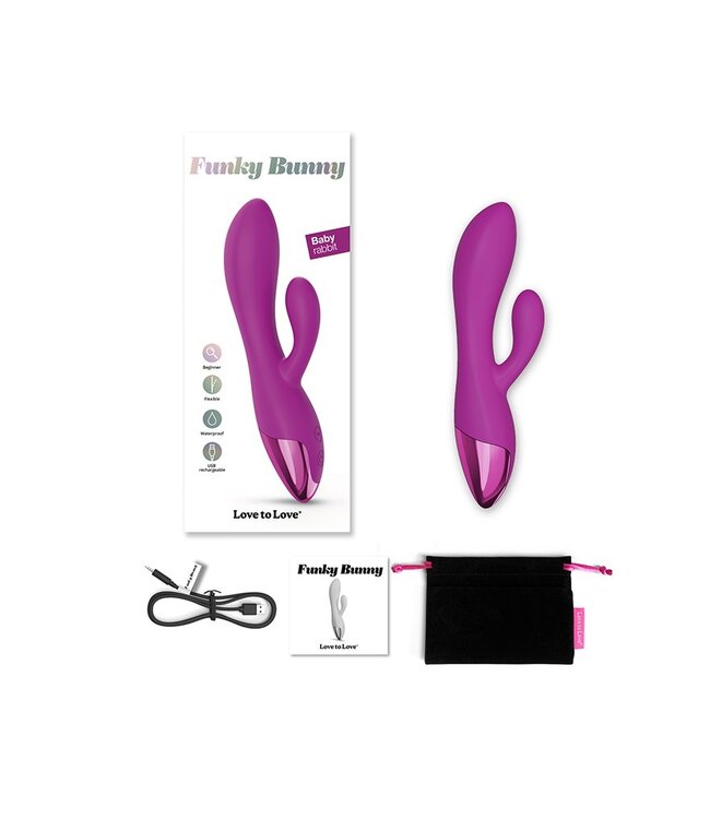 Rimba Love to Love - Funky Bunny - Rabbit Vibrator - Roze