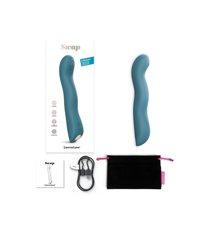 Rimba Love to Love - Swap - P&G Spot Tapping Vibrator - Blauw
