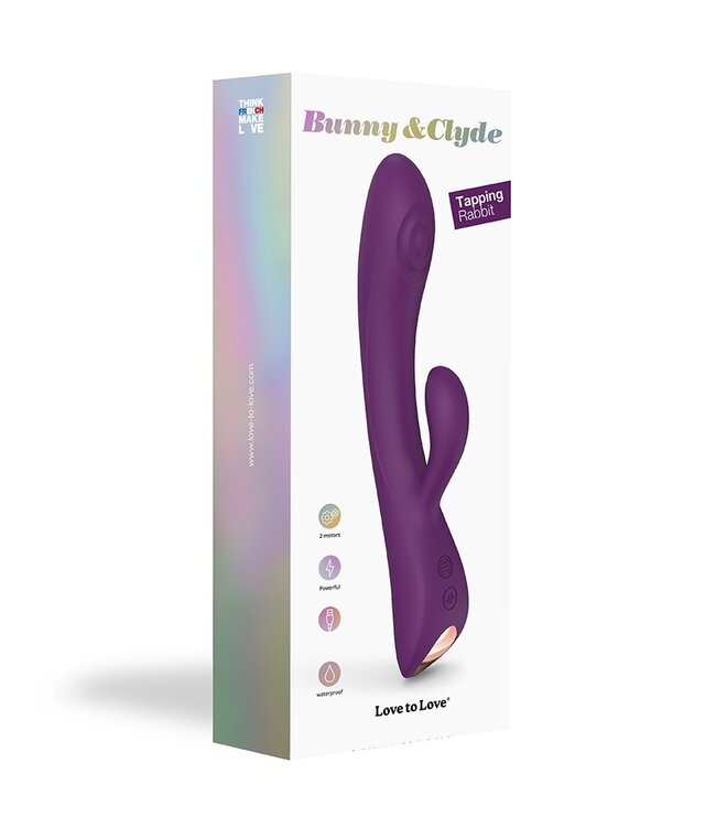 Rimba Love to Love - Bunny & Clyde - Rabbit Vibrator - Paars