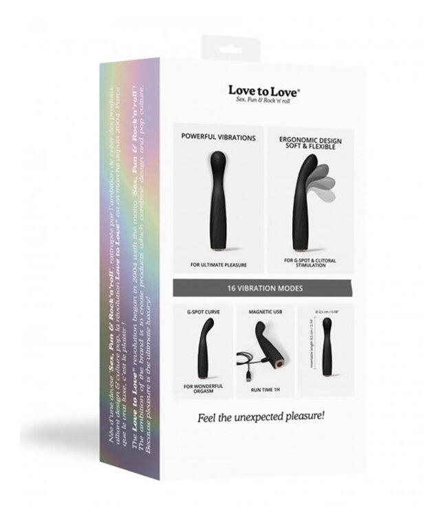 Rimba Love to Love - Vibrating Feel Me - G-Spot Vibrator - Zwart