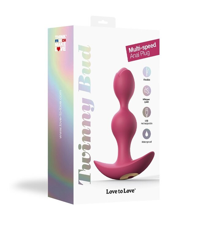Rimba Love to Love - Twinny Bud - Vibrerende Anal Plug  - Plum