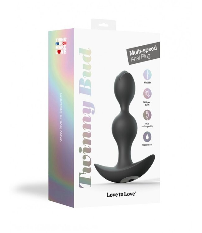 Rimba Love to Love - Twinny Bud - Vibrerende Anal Plug - Zwart
