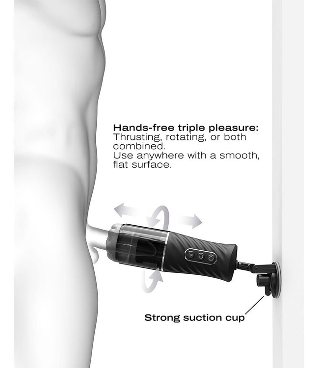 Rimba Dorcel - Thrust Blow Pro - Automatische stotende masturbator - Zwart
