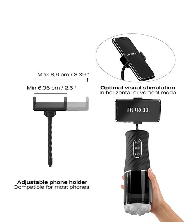 Rimba Dorcel - Thrust Blow Pro - Automatische stotende masturbator - Zwart