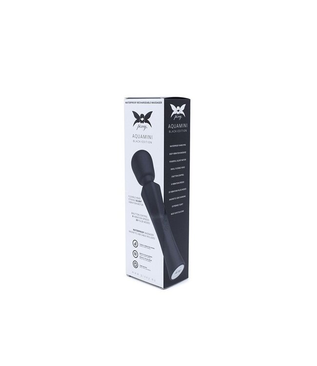 Rimba Pixey - Aquawand Mini - Mini Wand Vibrator - Zwart
