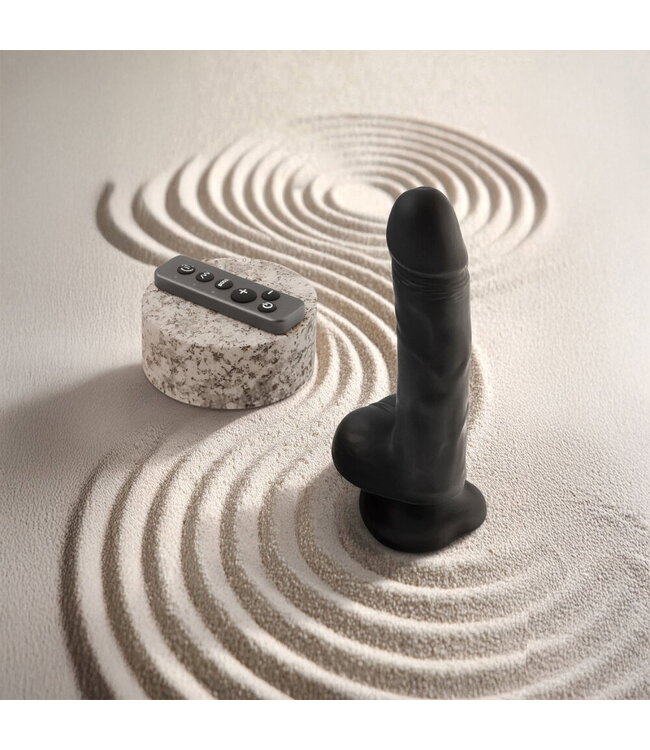 Rimba Strap-On-Me - Roterende & vibrerende realistische dildo - maat L - zwart