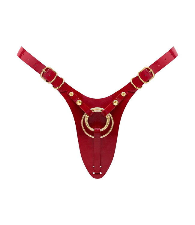 Rimba Strap-On-Me - Kunstleren Harnas Fabulous - One Size - Rood Glanzend