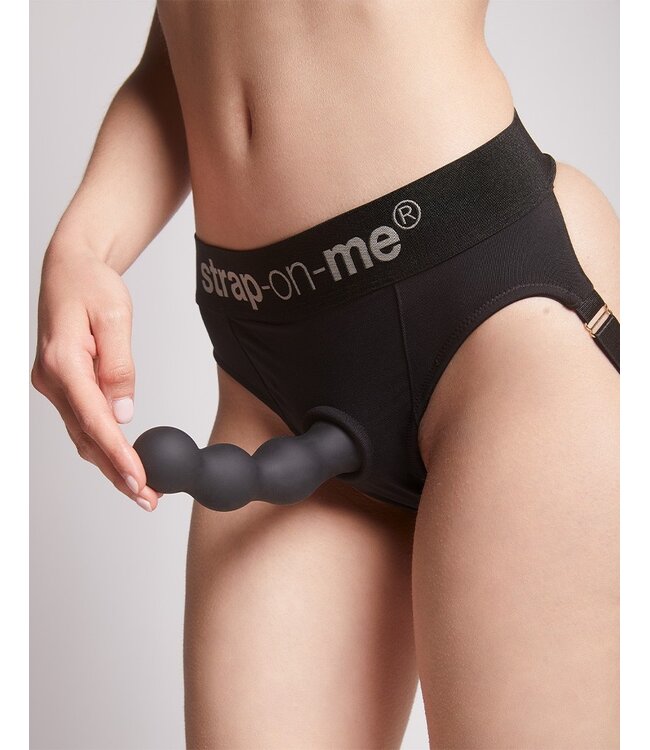 Rimba Strap-On-Me - Dildo Plug Balls Maat XL - Zwart