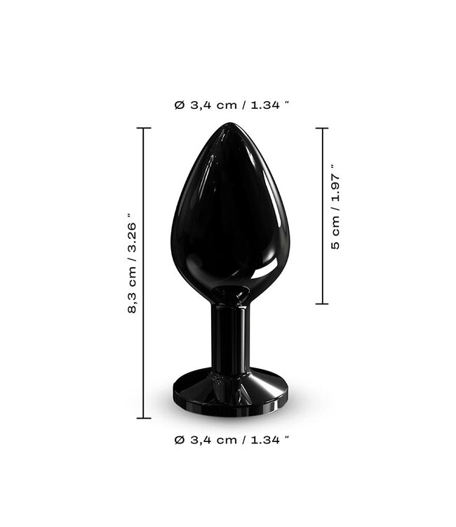 Rimba Dorcel - Diamond Plug Maat M - Butt Plug - Zwart