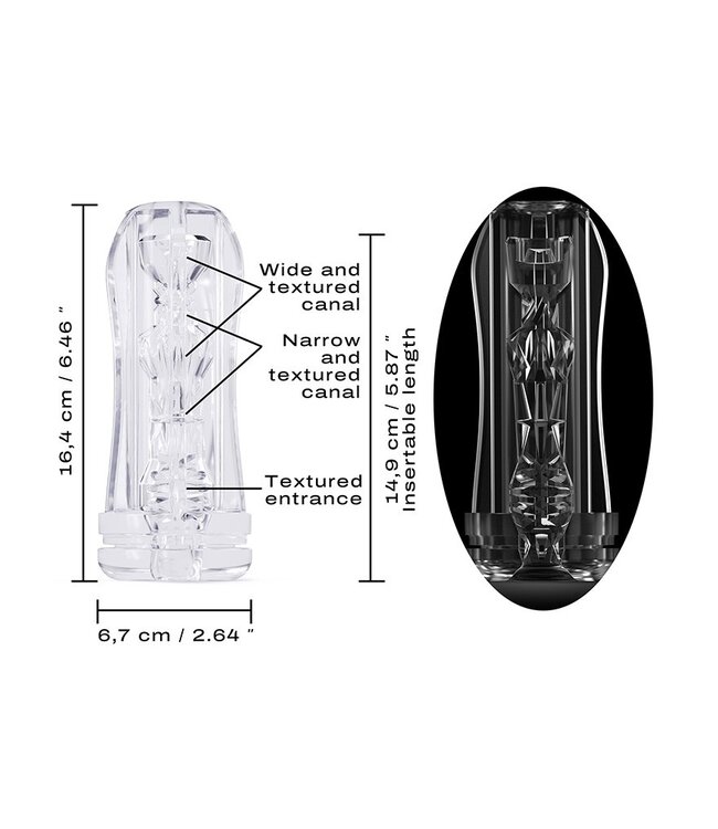 Rimba Dorcel - Deep Blow Multi Sensation - Sleeve voor Masturbator - Transparant