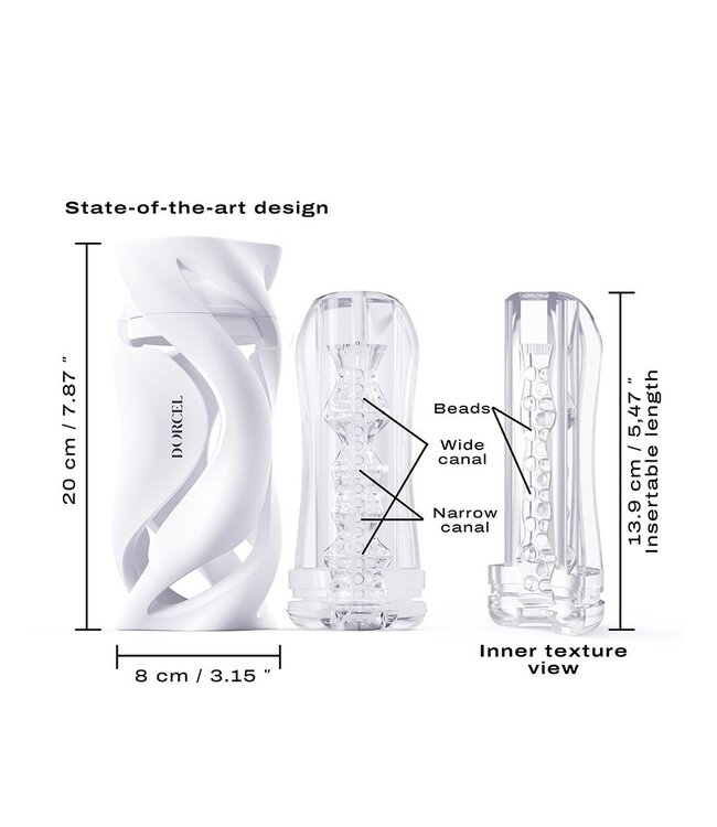 Rimba Dorcel - Deep Blow - Masturbator met Sleeve - Wit