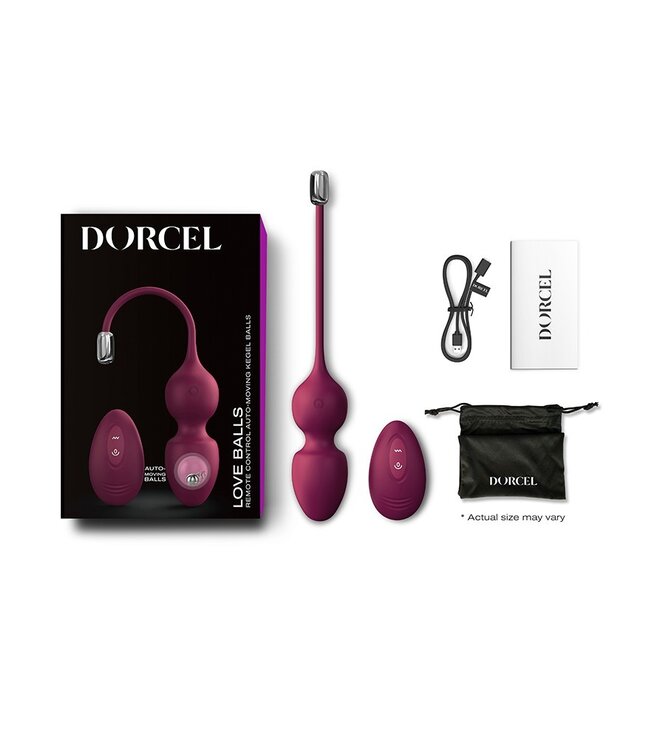 Rimba Dorcel - Love Balls - Vibrerende Kegel Balletjes met Afstandsbediening - Plum