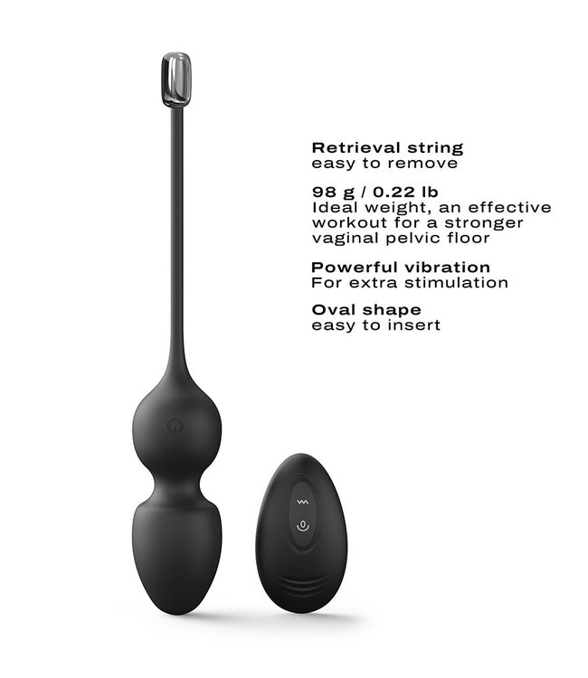 Rimba Dorcel - Love Balls - Vibrerende Kegel Balletjes met Afstandsbediening - Zwart