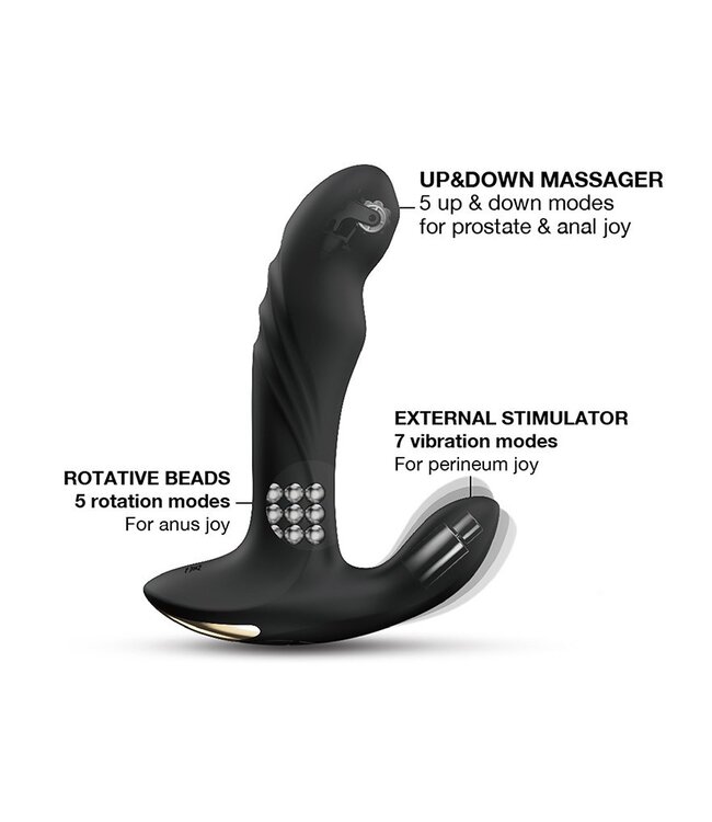 Rimba Dorcel - Multi P-Joy - Prostaat Massager met Afstandsbediening - Zwart