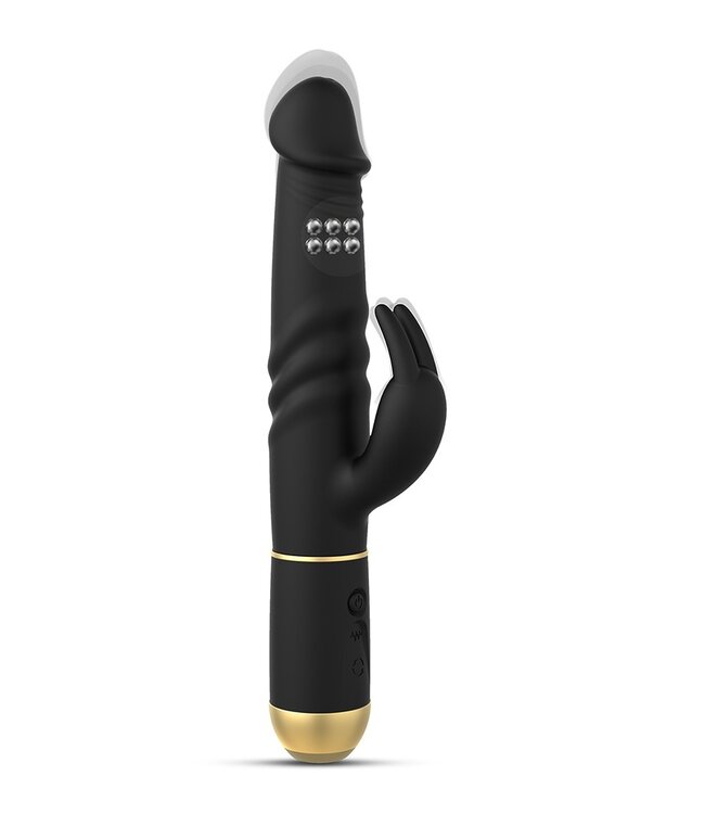 Rimba Dorcel - Furious Rabbit 2.0 - Thrusting en Rotating Vibrator - Zwart - 6072523