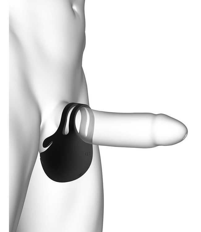 Rimba Dorcel - Fun Bag - Vibrerende Cockring en Testikel Stimulator - Zwart - 6072479