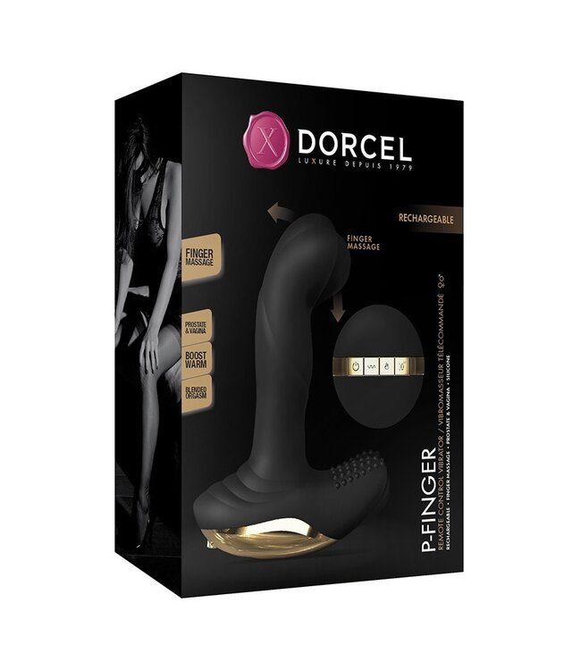 Rimba Dorcel - P-Finger - Remote Control Vibrator - Zwart 6072431