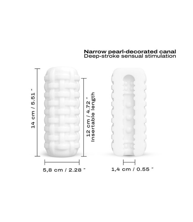 Rimba Dorcel - Masturbatorcup met Structuur - Tight - Wit