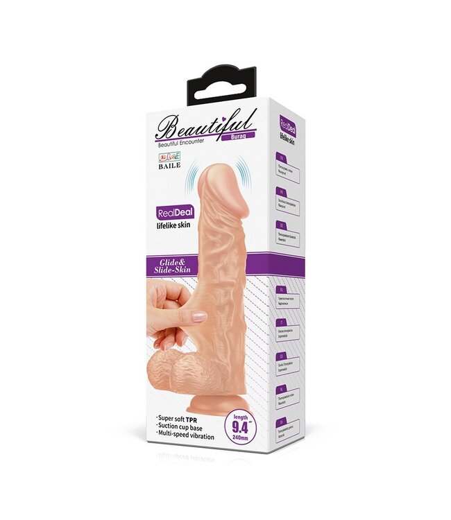 Rimba Pretty Love - Buraq - Realistische Vibrerende Dildo 24 cm - Nude