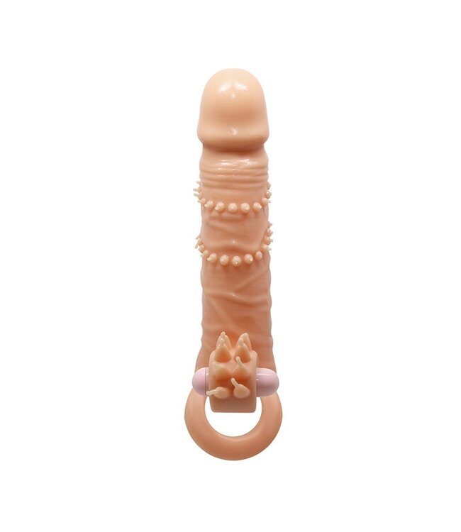 Rimba Pretty Love - Connor - Penis Sleeve Vibrator met Clitoris Stimulator - Nude