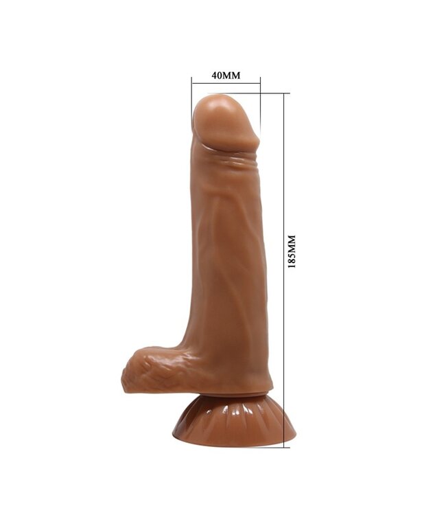 Rimba Pretty Love - Easton - Roterende & Stotende Dildo - Bruin