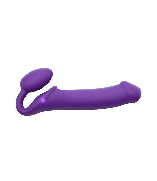 Rimba Strap-On-Me - Buigbare Strap-On Vibrator met Afstandsbediening Maat XL - Paars