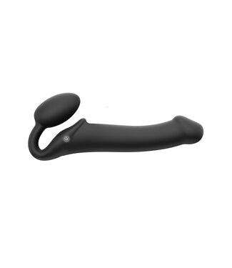 Rimba Strap-On-Me - Buigbare Strap-On Vibrator met Afstandsbediening Maat L - Zwart