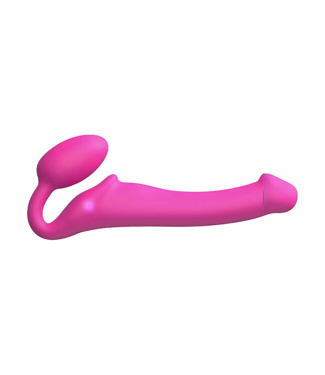 Rimba Strap-On-Me - Buigbare Strap-On Vibrator met Afstandsbediening Maat XL - Fuchsia