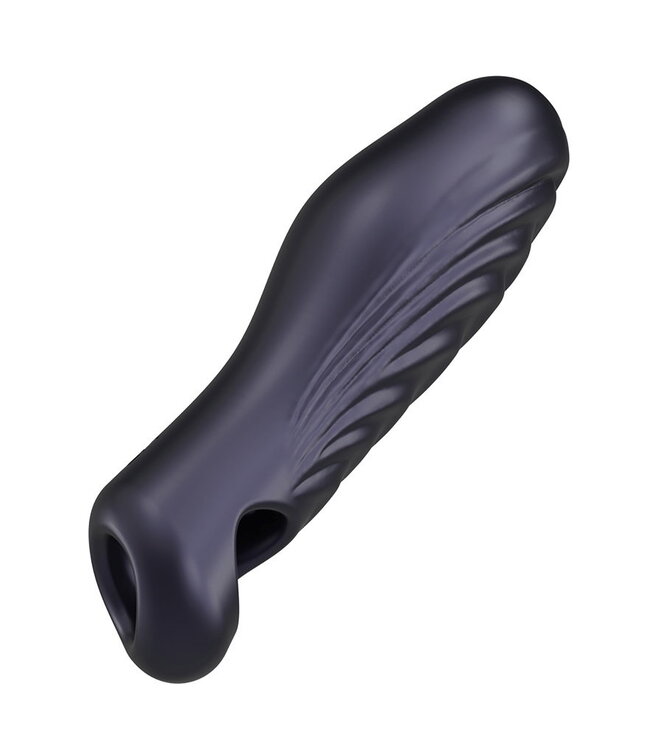 Rimba MANWAN - Ryzer - Penis Extender en Zachte Masturbatie Sleeve - Black Plum
